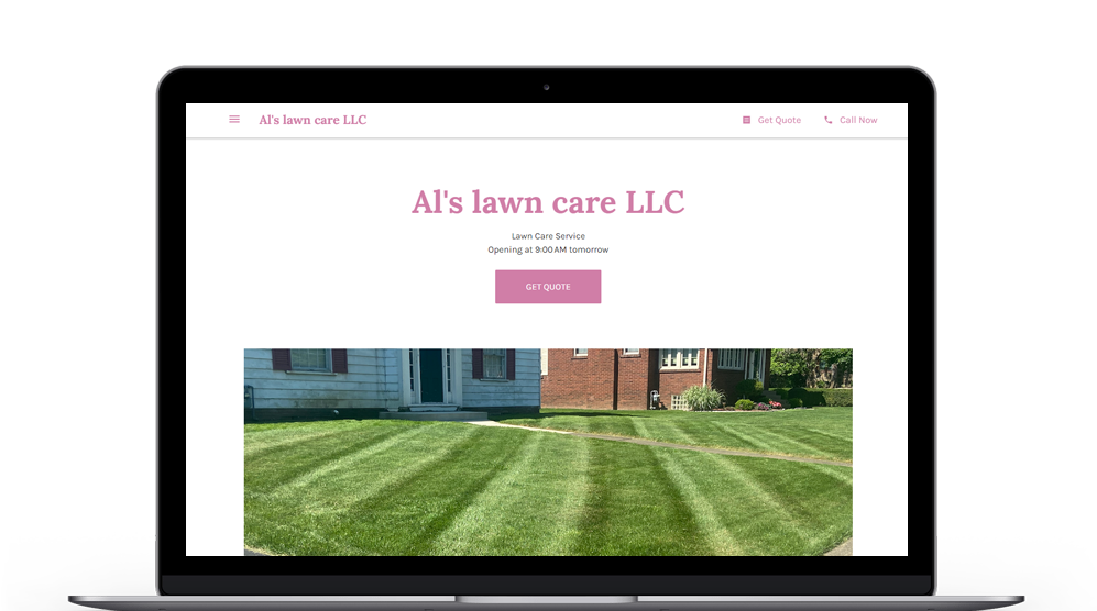 Al's Lawn Care Website and branding - OLD